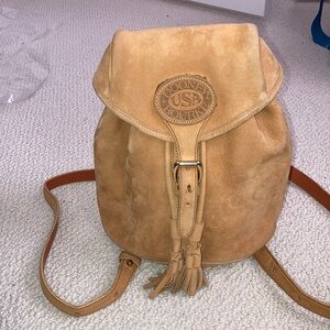 Vintage 90s  Dooney & Bourke Suede Leather Backpack